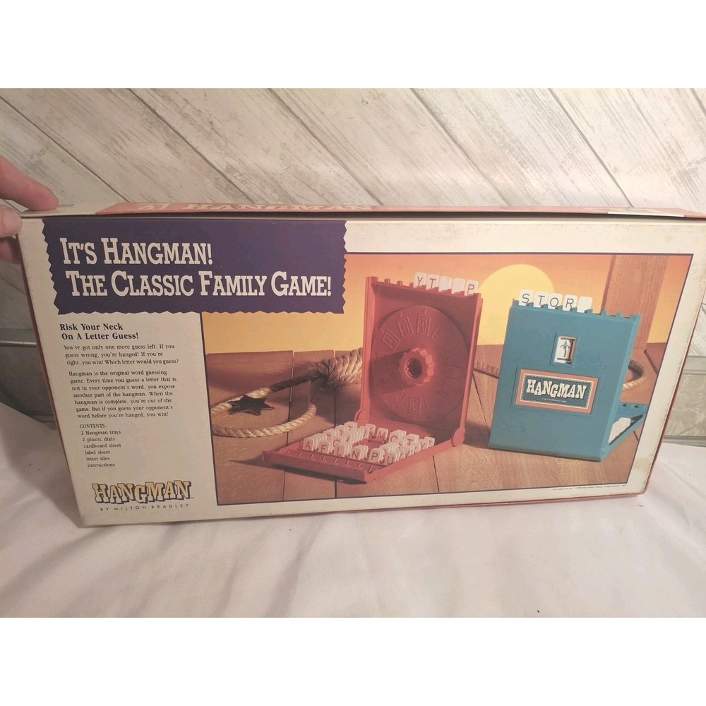 VINTAGE Hangman COMPLETE Milton Bradley 1988 Words Classic Game - Picture 2 of 10